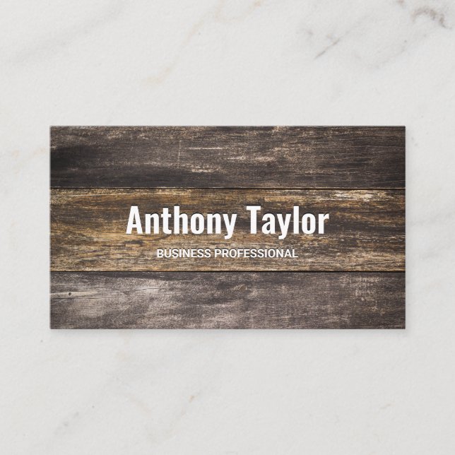 Wooden Board Business Card (Front)