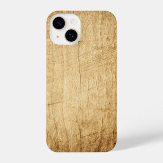 Wooden Board Nature Brown Wood Carved Texture iPhone 14 Case