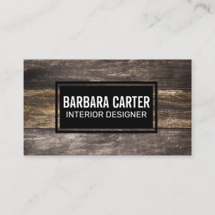 Wooden Boards Background Business Card