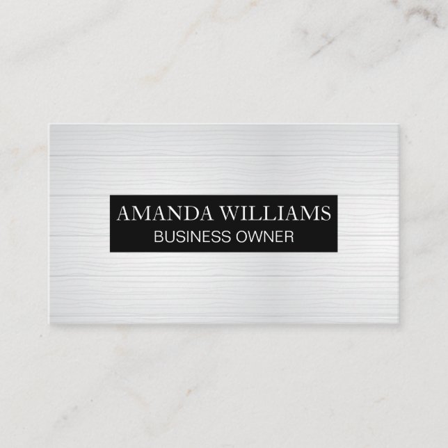Wooden Boards Background Business Card (Front)