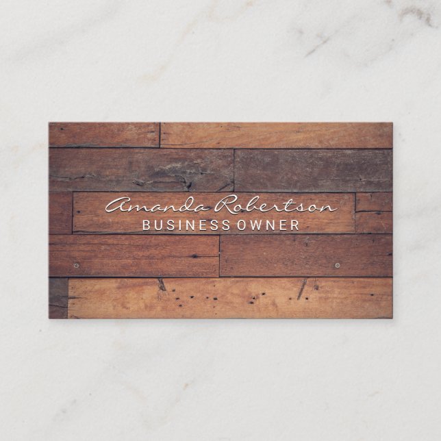 Wooden Boards Business Card (Front)