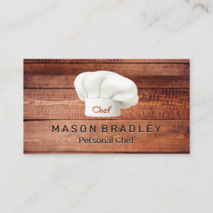 Wooden Boards   Chef Hat Business Card