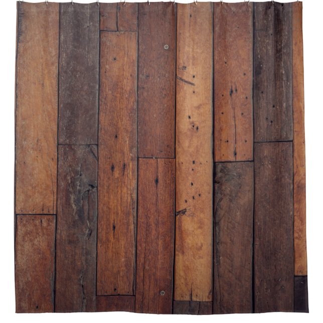 wooden boards shower curtain (Front)