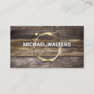 Wooden Boards   Wine Stain Business Card