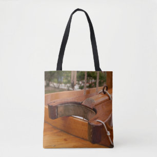 Wooden Boat Boom Yoke Shoulder Tote Bag