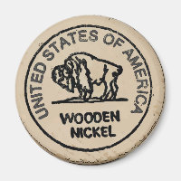 Wooden Buffalo Nickle, add you name