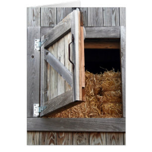 Wooden Building Hayloft Door Open