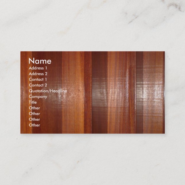 Wooden Buisness Card (Front)