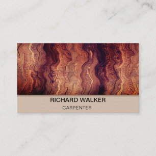 Wooden Carpenter Elegant QR Code Wood Works Business Card
