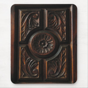 Wooden Carving Mouse Mat