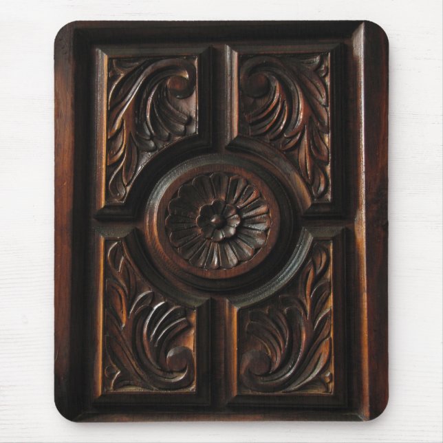 Wooden Carving Mouse Mat (Front)