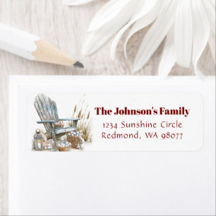 Wooden chair with Easter eggs address