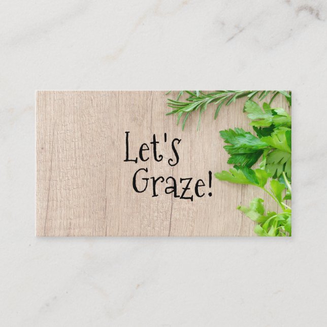 Wooden Chef board Catering Grazing Platter Business Card (Front)