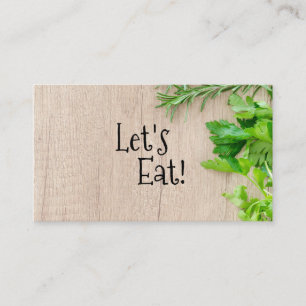Wooden Chef board Catering Restaurant Business Card