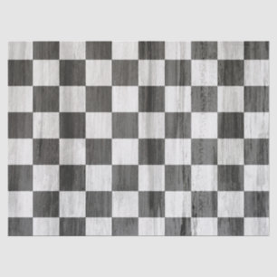 Wooden Chequered Pattern Tissue Paper