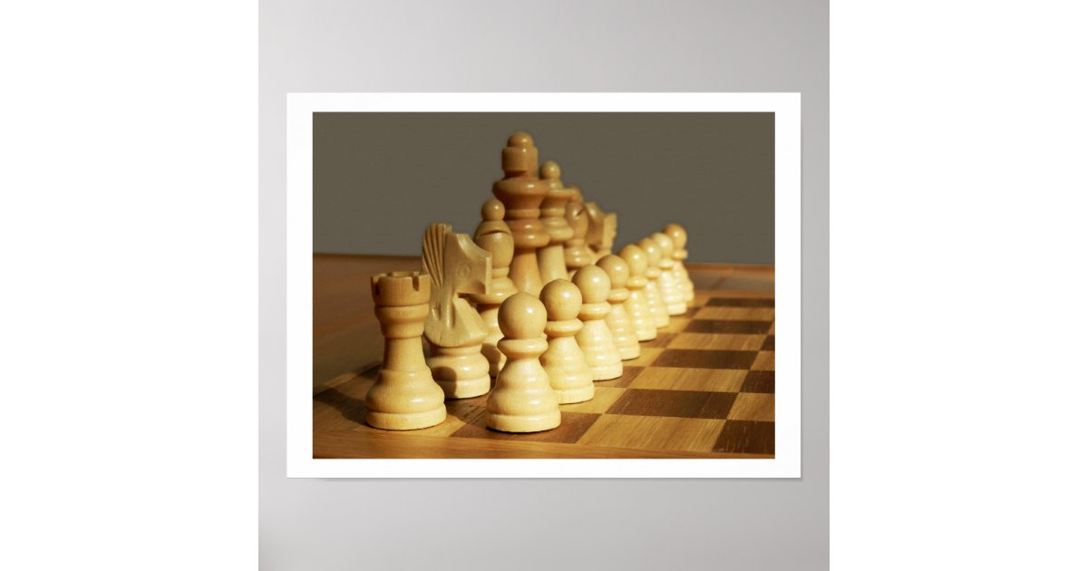 Wooden Chess Set Poster 