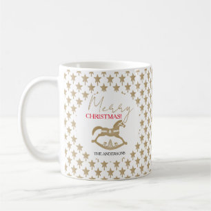 Wooden Christmas Rocking Horse Coffee Mug