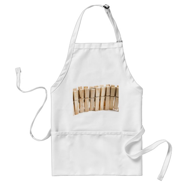 Wooden clothes pegs standard apron (Front)