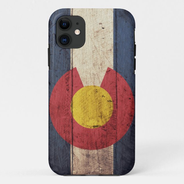 Wooden Colorado Flag iPhone 5 Case (Back)