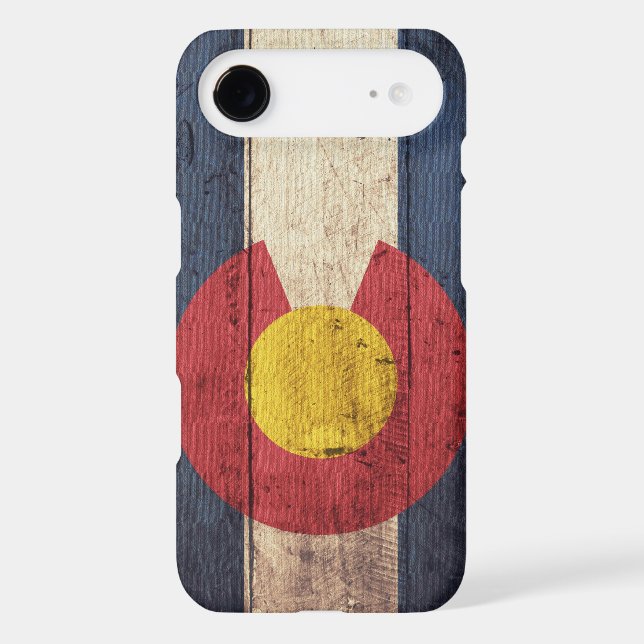 Wooden Colorado Flag iPhone 6 case (Back)