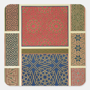 Wooden compartments and borders, from 'Arab Art as Square Sticker