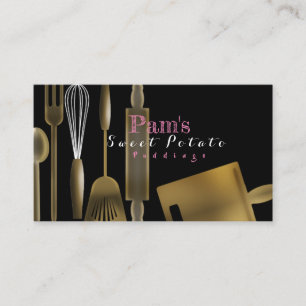 Wooden Culinary Utensils Cook/Bake Business Card