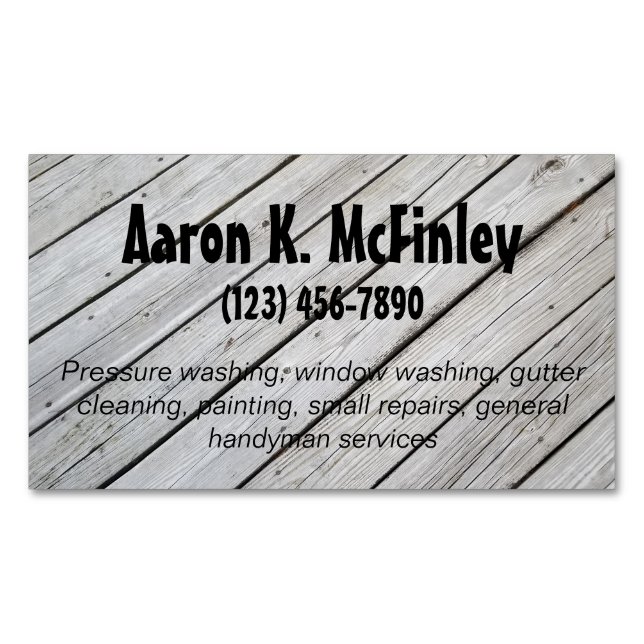 Wooden Deck Business Card (Front)