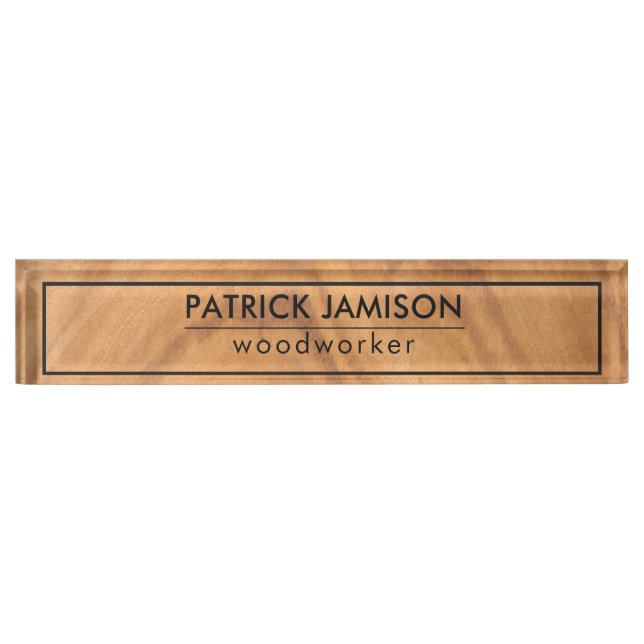 Wooden Design Nameplate (Front)