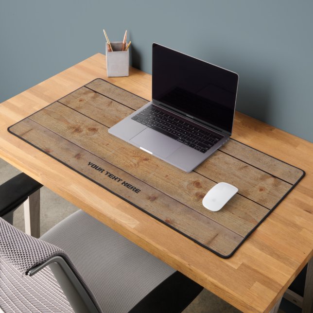 "Wooden" Desk Mat w/out your text (Office 2)