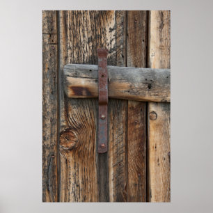 Wooden door close-up, California Poster