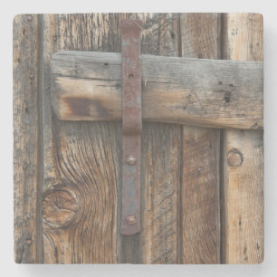 Wooden door close-up, California Stone Coaster