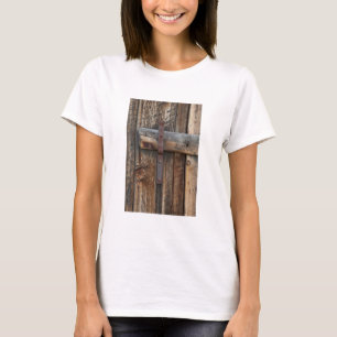 Wooden door close-up, California T-Shirt