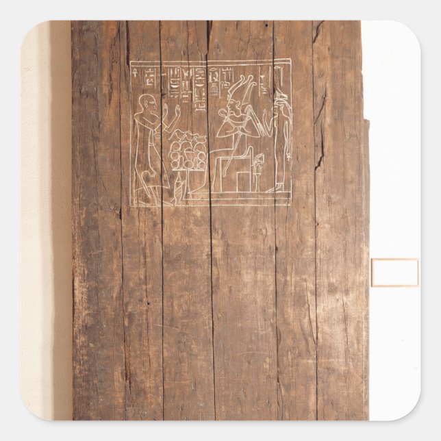 Wooden door from tomb of Khonsuhotep New Square Sticker (Front)