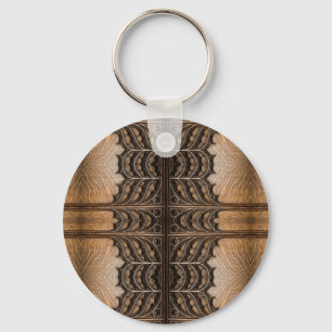 Wooden Door Symmetry Key Ring