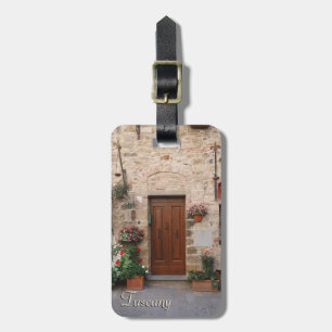 Wooden Door Tuscany Italy Personalised Luggage Tag