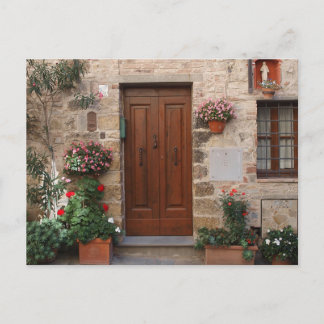 Wooden Door Tuscany Italy Personalised Postcard