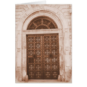 Wooden Doors in the Old Quarter Barcelona, Spain