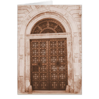 Wooden Doors in the Old Quarter Barcelona, Spain