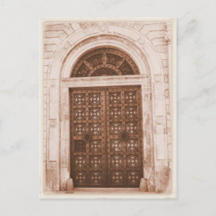 Wooden Doors in the Old Quarter Barcelona, Spain Postcard