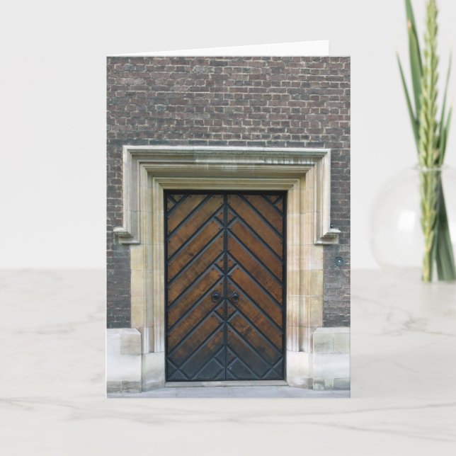 Wooden Doors - London Greeting Card (Front)