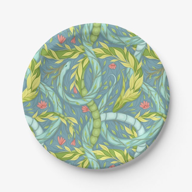 Wooden dragons  paper plate (Front)