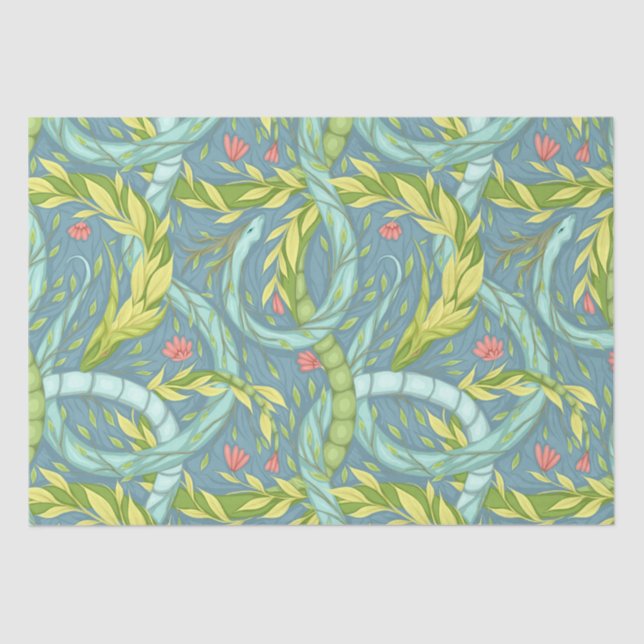 Wooden dragons  tissue paper (Front)