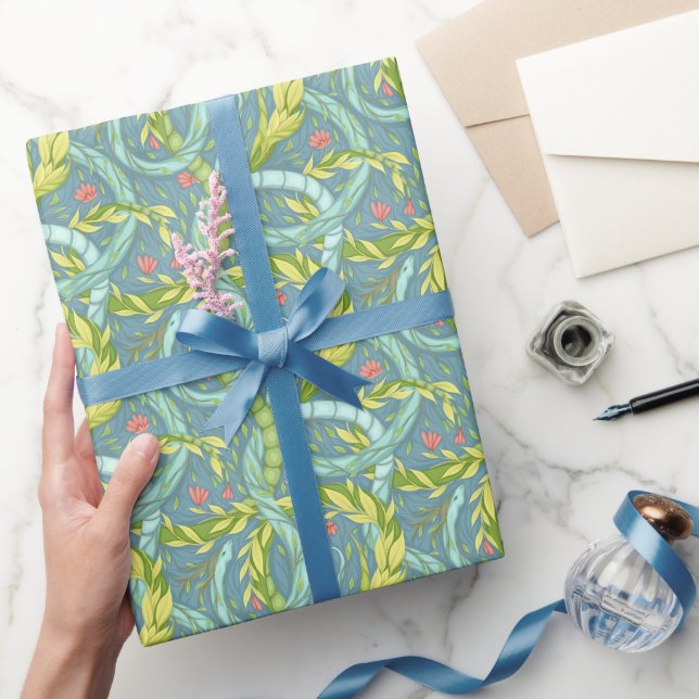 Wooden dragons  wrapping paper (Gifting)