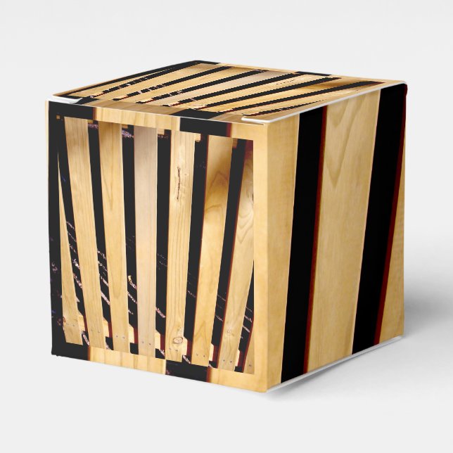 Wooden Fence Posts, Favour Box (Front Side)