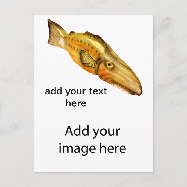 wooden fish postcard (Front)