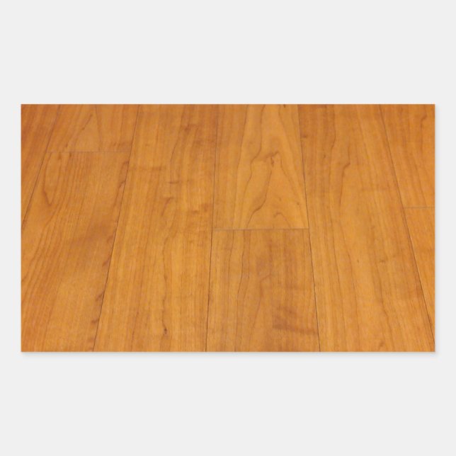 Wooden Floor Parquetry Parquet Laminate Brown Rectangular Sticker (Front)