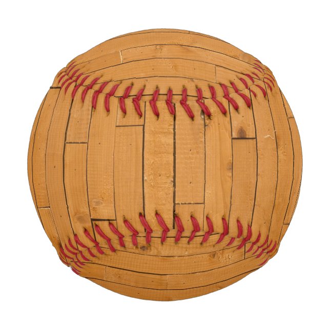 Wooden Floorboards Baseball (Front)