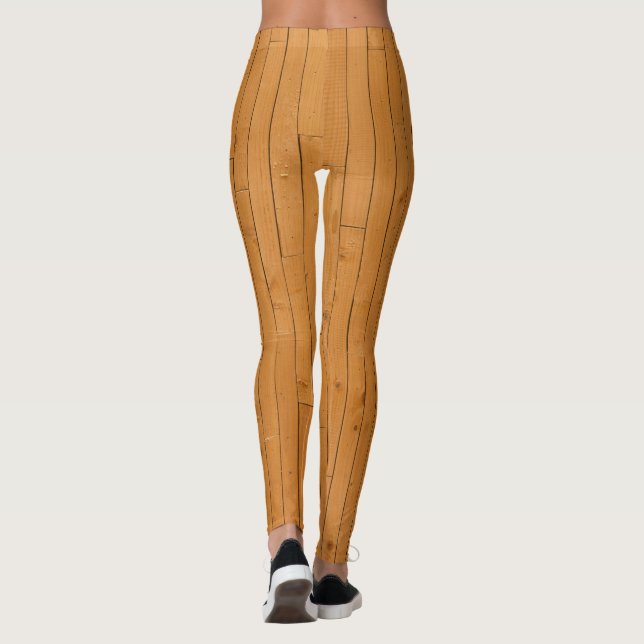 Wooden Floorboards Leggings (Back)