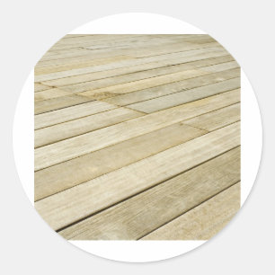 Wooden flooring classic round sticker