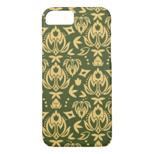 Wooden floral damask pattern background iPhone 8/7 case